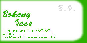 bokeny vass business card
